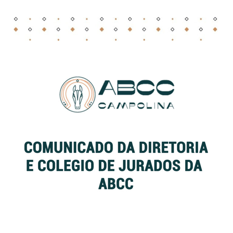 Comunicado da Diretoria e Colégio de Jurados da ABCC