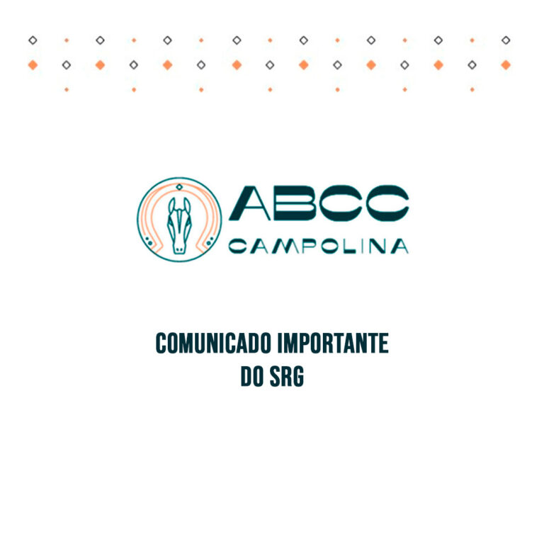 Comunicado importante do SRG