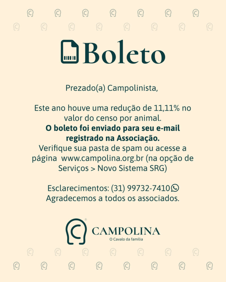 Informe sobre o Boleto do Censo Anual