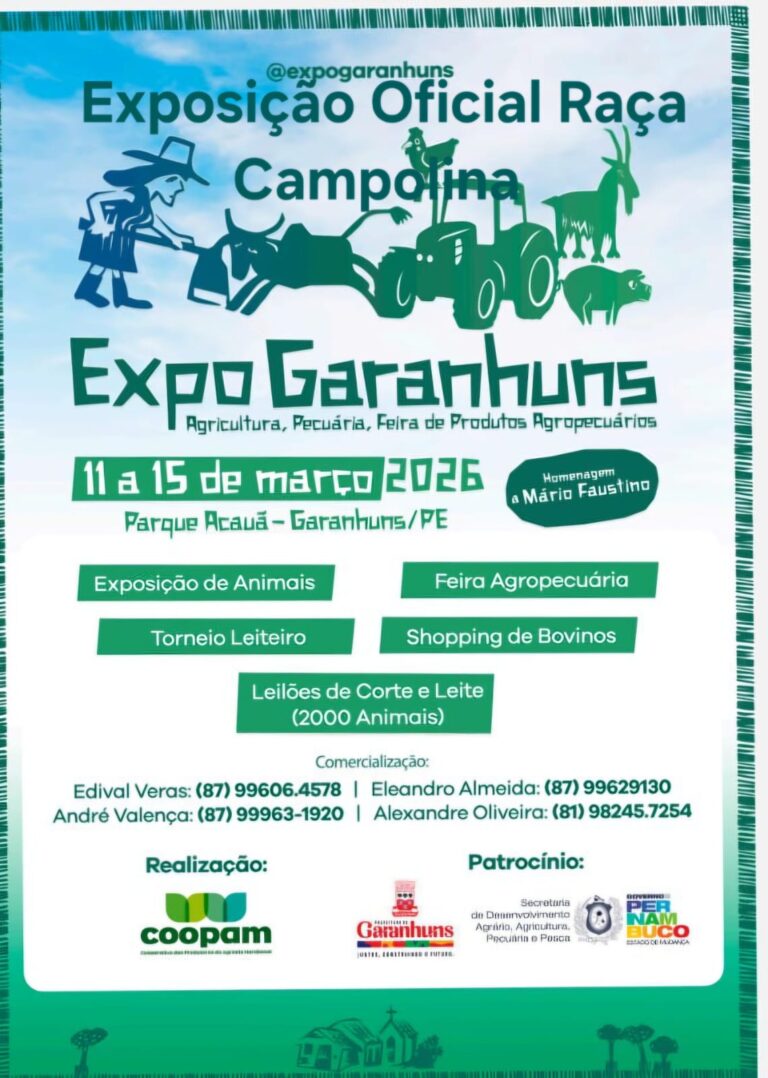 Exposição do Cavalo Campolina durante a 3ª Expo Agreste 2026