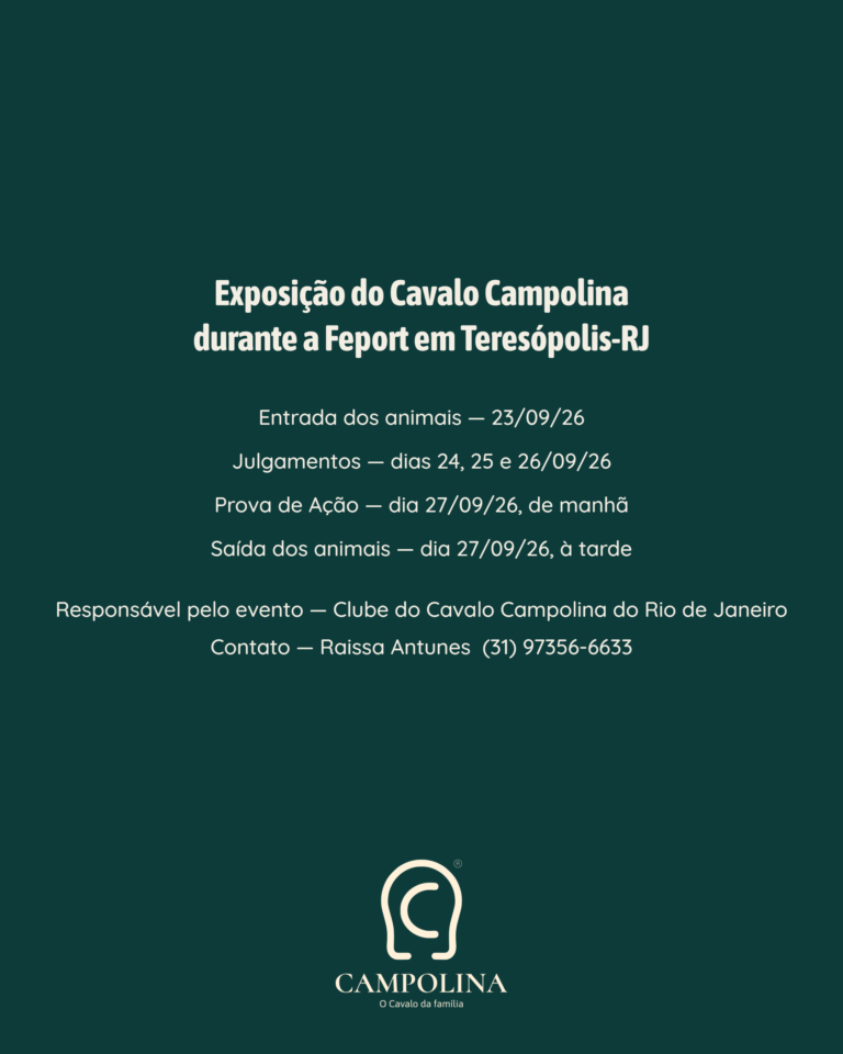 Exposição do Cavalo Campolina durante a Feport em Teresópolis – RJ