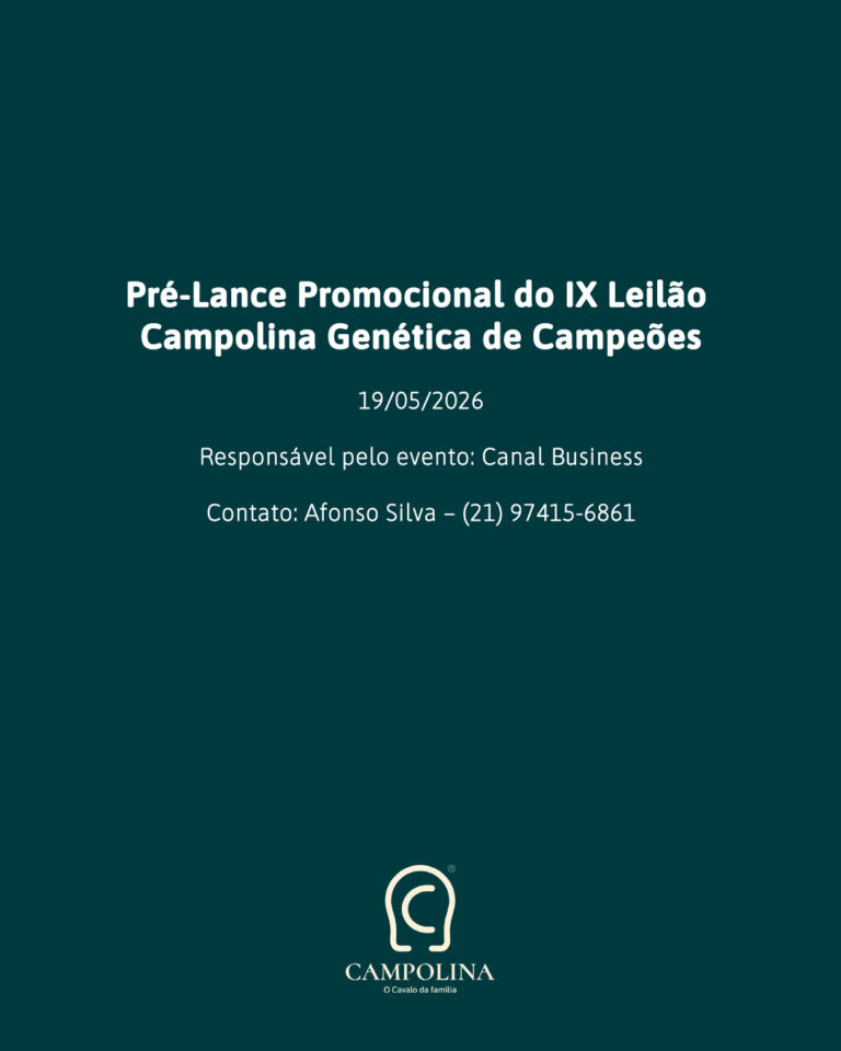 Pré-Lance Promocional do IX Leilão Campolina Genética de Campeões