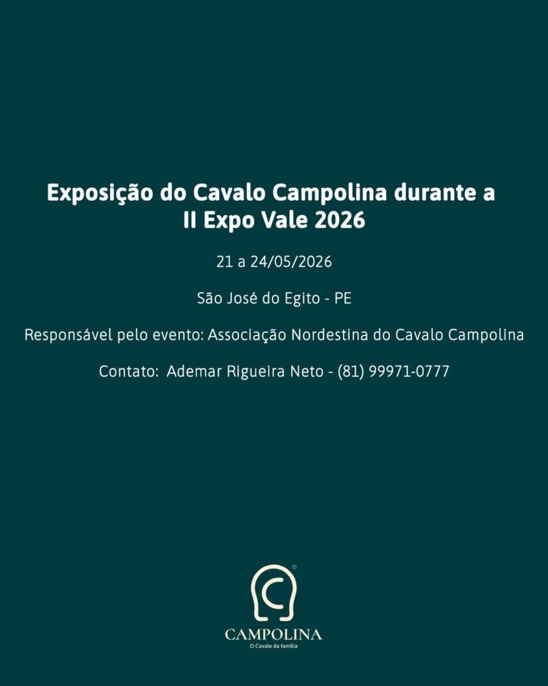 Exposição do Cavalo Campolina durante a II Expo Vale 2026